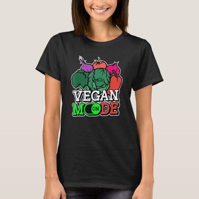 Camiseta Vegetarian Vibes Vegan Mode On World Vegetarian Da (Anverso)