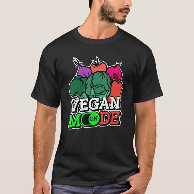 Camiseta Vegetarian Vibes Vegan Mode On World Vegetarian Da (Anverso)