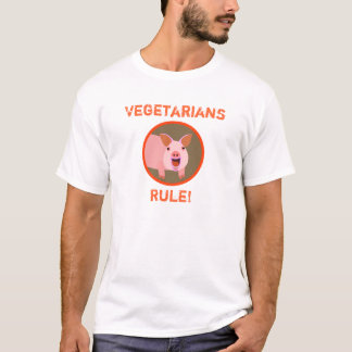 Camiseta vegetariana del cerdo