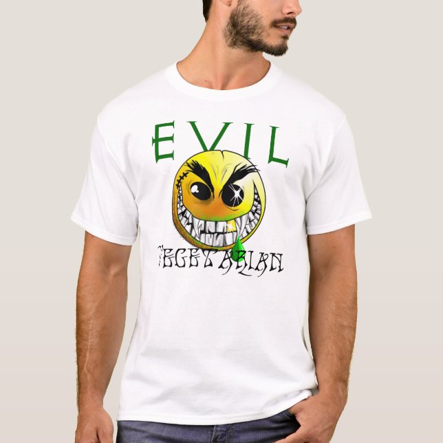 Camiseta vegetariana malvada (Anverso)