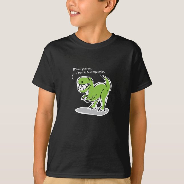 Camiseta Vegetariana T. Rex (Anverso)