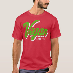 Camiseta Vegetariana Vegetarian Green Leaf Planta Lifestyle