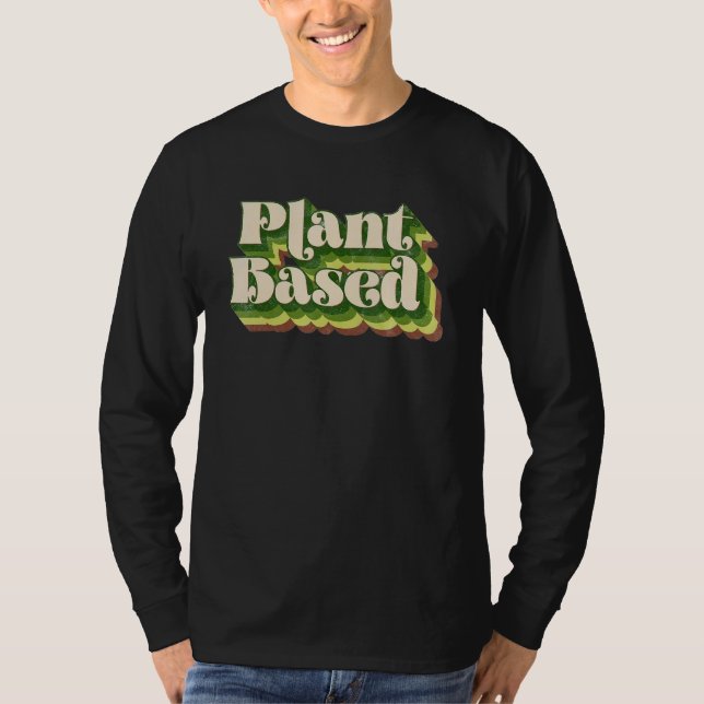 Camiseta Vegetariano a base de plantas veganas alimentadas  (Anverso)