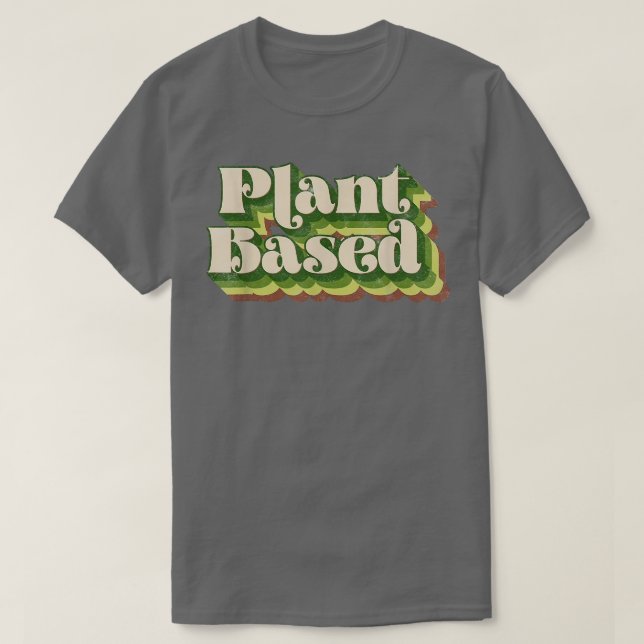Camiseta Vegetariano a base de plantas veganas alimentadas  (Diseño del anverso)