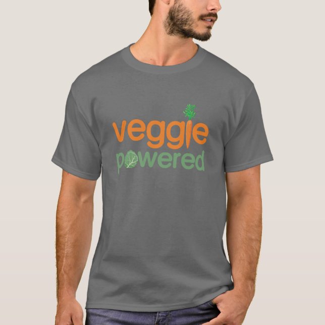 Camiseta Vegetariano accionado verdura del Veggie (Anverso)