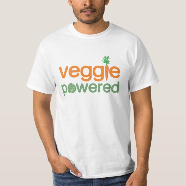 Camiseta Vegetariano accionado verdura del Veggie (Anverso)