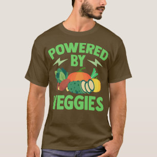 Camiseta Vegetariano Alimentado Por Veggies Vegan