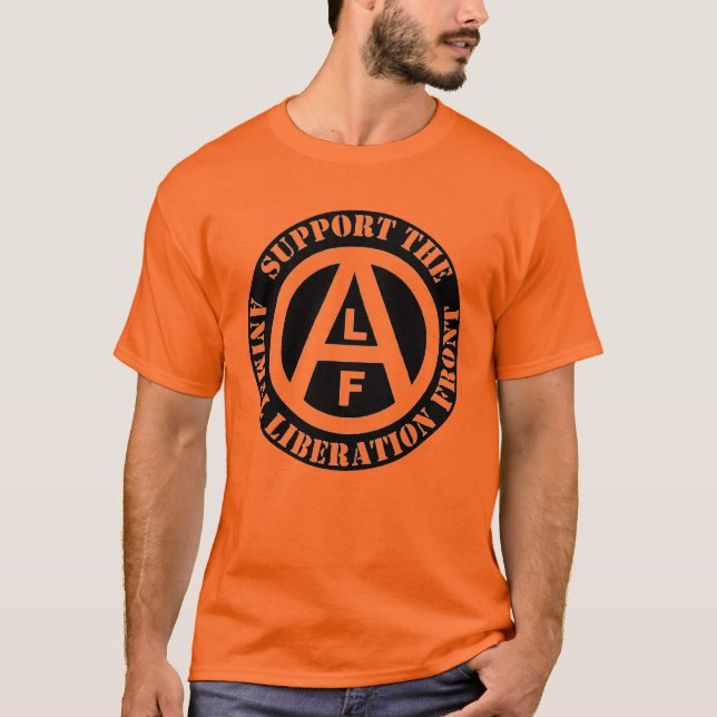 Camiseta Vegetariano apoya el Frente de Liberación Animal (Anverso)