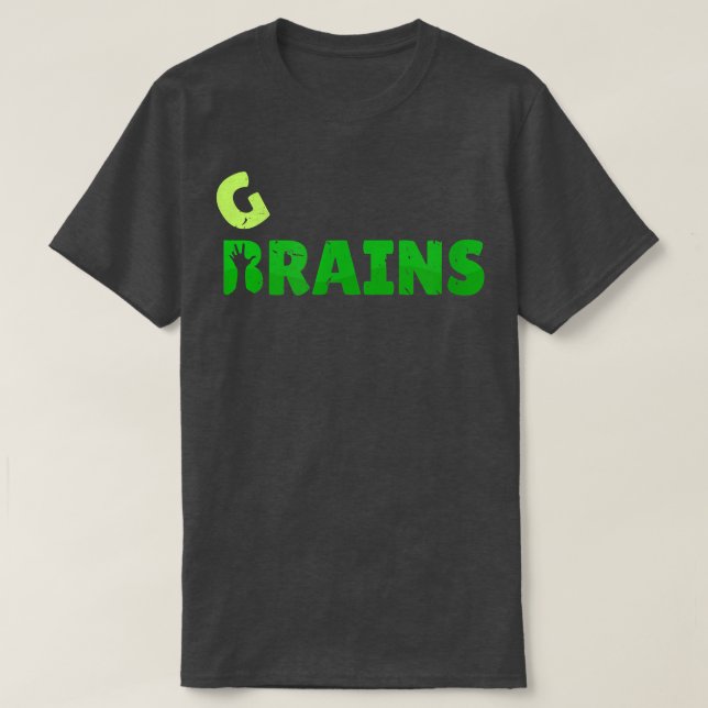 Camiseta Vegetariano Brain and Grain Veggies amamos el vege (Diseño del anverso)