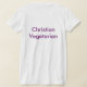 Camiseta vegetariano cristiano (Laydown Back)