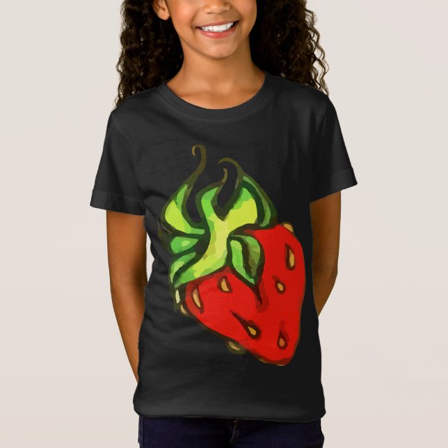 Camiseta Vegetariano de fresa (Anverso)