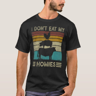 Camiseta Vegetariano de los años 90 retro no me divierto co