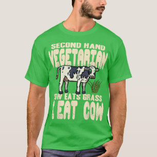 Camiseta Vegetariano de segunda mano come gramíneas como va