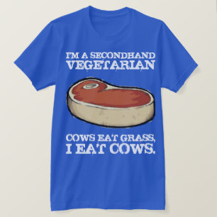 Camiseta Vegetariano de segunda mano - Las vacas comen hier