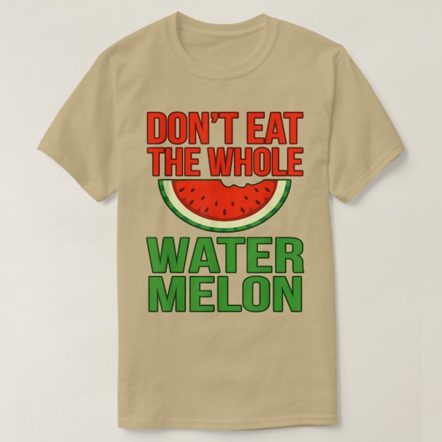 Camiseta Vegetariano de verano de la sandía (Diseño del anverso)