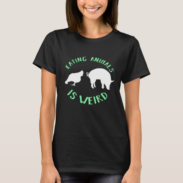 Camiseta Vegetariano Estilo de vida sin base de la dieta de (Anverso)