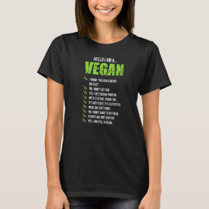 Camiseta Vegetariano Hola Soy Vegan 1