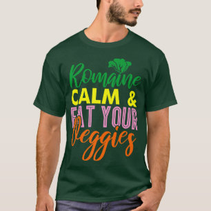 Camiseta Vegetariano Jardinería Romaine Calm Pun 1715