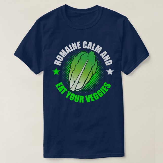 Camiseta Vegetariano Jardinería Romaine Calm Pun 1719 (Diseño del anverso)