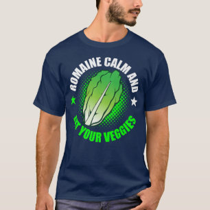 Camiseta Vegetariano Jardinería Romaine Calm Pun 1719