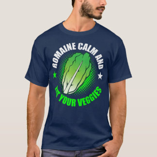 Camiseta Vegetariano Jardinería Romaine Calm Pun 1719