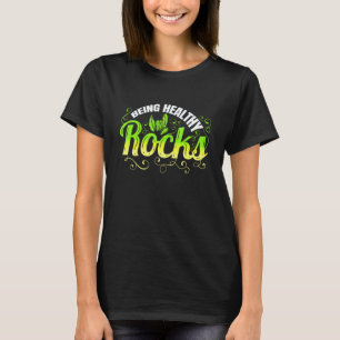 Camiseta Vegetariano Juego de Palabras Ser Saludable Mola