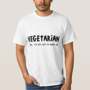 Camiseta Vegetariano. No apenas molestarle