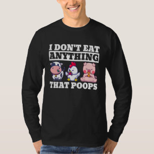Camiseta Vegetariano No como nada que caga Vegano