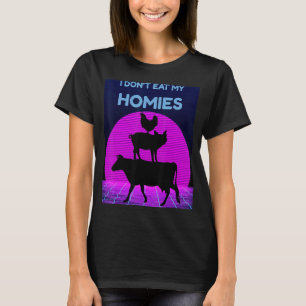 Camiseta Vegetariano No me como a mis casas Gracioso Vegan 