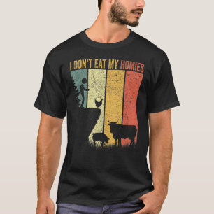 Camiseta Vegetariano No me como a mis hogares, divertida re