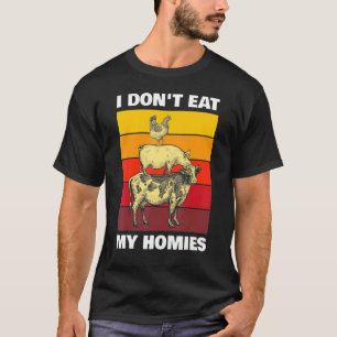 Camiseta Vegetariano No me como a mis hogares, divertida re
