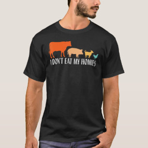 Camiseta Vegetariano No me como a mis hogares, divertida re