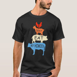 Camiseta Vegetariano No me como el vegan a mis casas