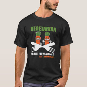 Camiseta Vegetariano porque odio los vegetales