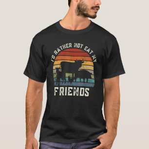 Camiseta Vegetariano Prefiero No Comer A Mis Amigos Vintage