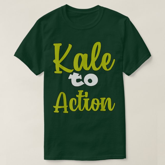 Camiseta Vegetariano Pun Kale A La Acción Funny Vegan H (Diseño del anverso)