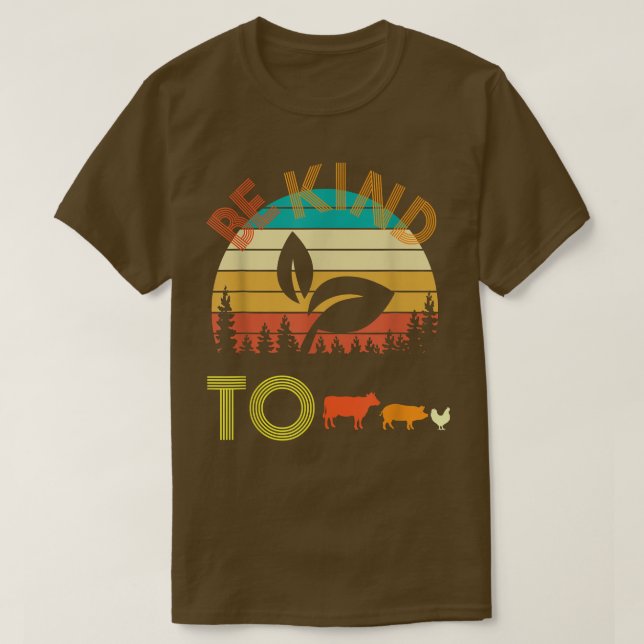 Camiseta Vegetariano vegano, sé amable con los animales par (Diseño del anverso)