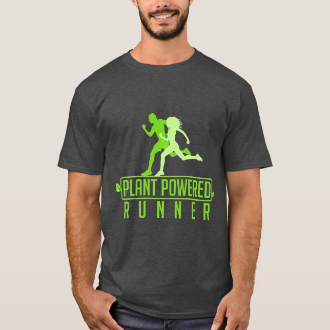 Camiseta Vegetariano vegetario en funcionamiento con motor  (Anverso)