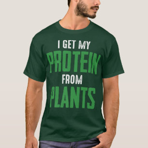 Camiseta Vegetariano Vegetario Obtengo proteína de las plan