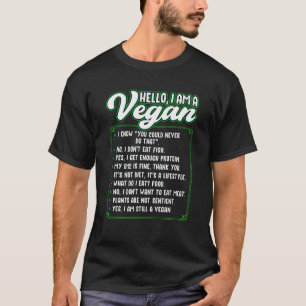 Camiseta Vegetariano Verdura Hola Soy Un Vegetariano Vegano