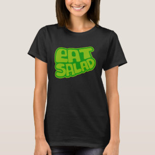 Camiseta Vegetarianos comen ensalada y nutritivos alimentos