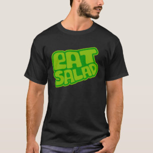 Camiseta Vegetarianos comen ensalada y nutritivos alimentos