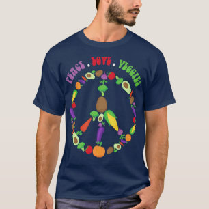 Camiseta Vegetarianos de amor por la paz Vegetariano