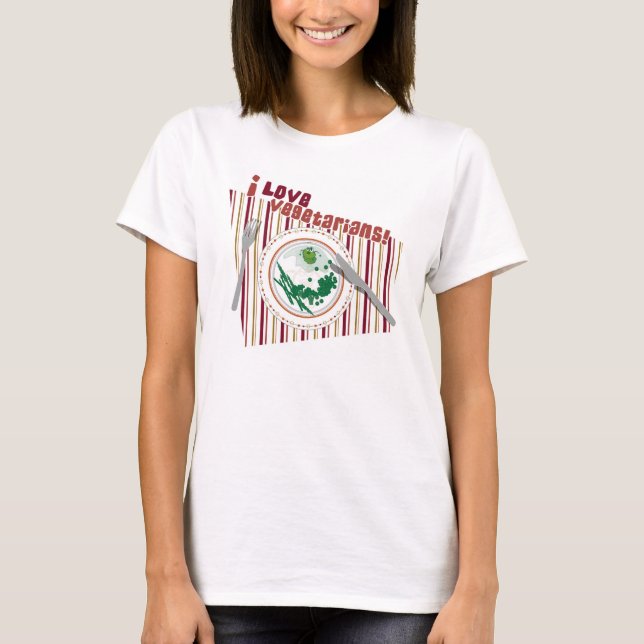 Camiseta Vegetarianos del amor (Anverso)