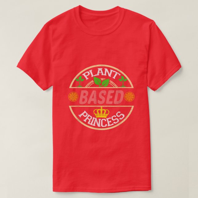 Camiseta Vegetario de Princesa Basada en Planta (Diseño del anverso)