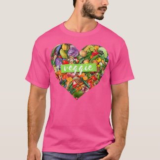 Camiseta Veggie Animal Safety Hearts and Vegeta
