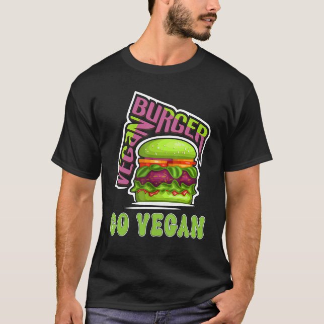 Camiseta Veggie Burger Go Vegetarian (Anverso)