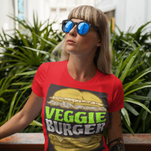 CAMISETA VEGGIE BURGER VEGAN T-SHIRS VEGETARIANO