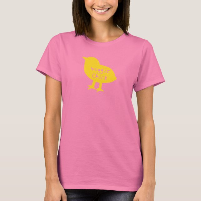 Camiseta Veggie Chick Camo Tee (amarillo) (Anverso)