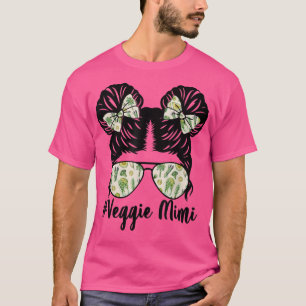 Camiseta Veggie Mimi Messy Bun Día Mundial de la Vegetarian